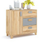 Dresser Rainbow - 47x100cm - Grey/Natural - Beech