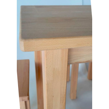 5-piece dining set 100x60x75, Beech