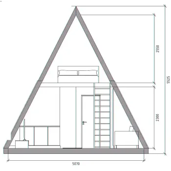 A-Frame House 60 m² –  Timber Frame Home
