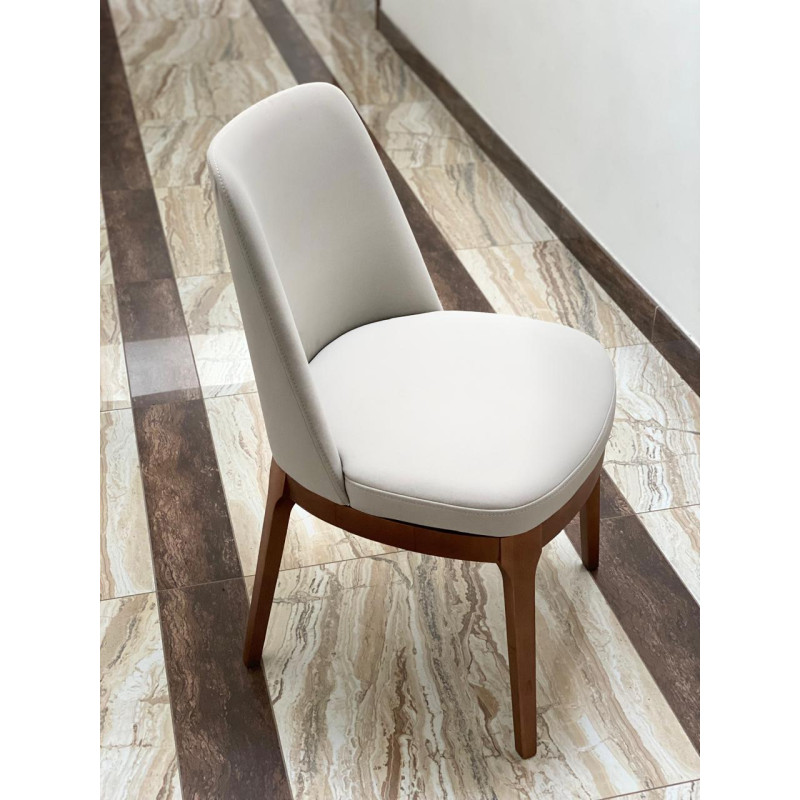 Armchair "Denver" dining chair (antique walnut color)