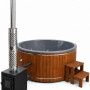 Round Wood-Fired Hot Tub – External Stove