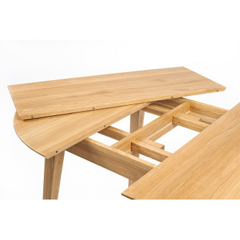 TABLE Geneva (100-140x100x75) OAK, oil-wax coating, smoked rustic