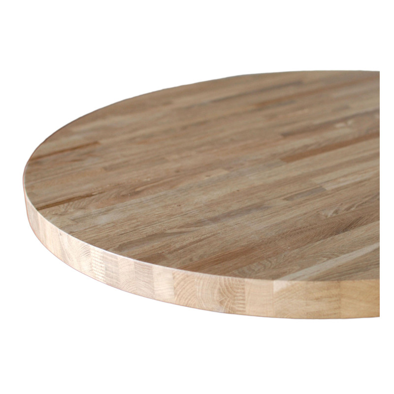 Solid Oak table top, oval 160x80x4cm, edging 90