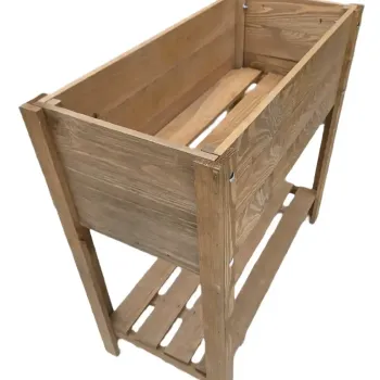 Ξύλινο Διακοσμητικό Κουτί 80 x 40 x 78 cm με δύο ράφια σε καφέ χρώμα 