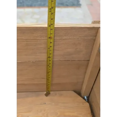 WOODEN BOX 80 x 40 x 78 cm DECORATIVE with two shelves in grey color