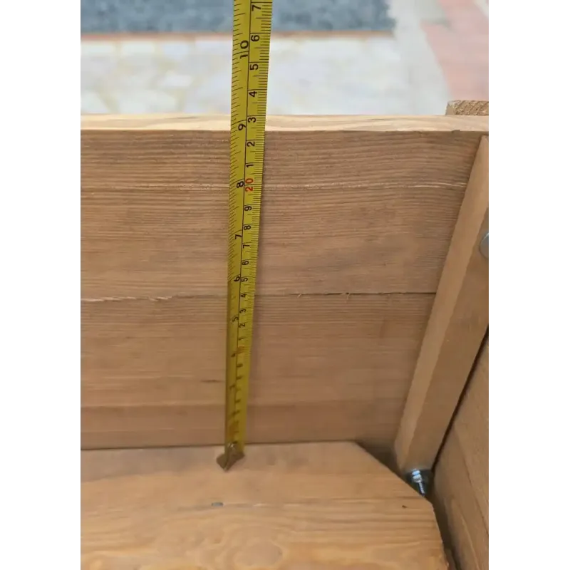 WOODEN BOX 80 x 40 x 78 cm DECORATIVE with two shelves in grey color