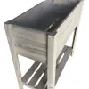 Ξύλινο Διακοσμητικό Κουτί 80 x 40 x 78 cm με δύο ράφια σε γκρι χρώμα 