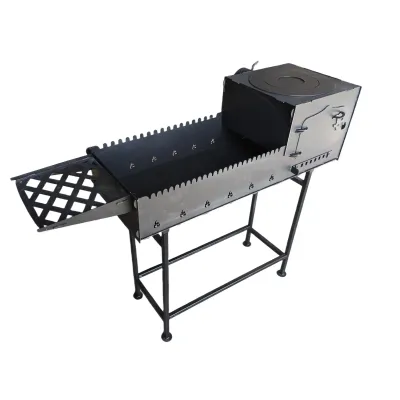 Ψησταριά μπαρμπεκιου μεταλλική / 125 x 36 x 101cm Πάχος μετάλλου 3mm