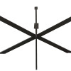 Πόδια τραπεζιού "Spider" 135x75x70 cm μεταλλικά μαύρα βαμμένα με δρύινο ντεκόρ (1 τεμ.)