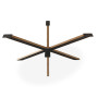 Πόδια τραπεζιού "Spider" 135x75x70 cm μεταλλικά μαύρα βαμμένα με δρύινο ντεκόρ (1 τεμ.)