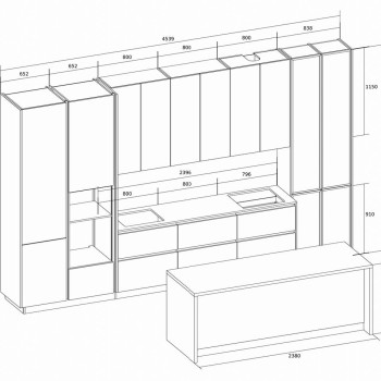 Κουζίνα 14 - Alpine White Μάρμαρο με Νησίδα Κουζίνα 14 - Alpine White Μάρμαρο με Νησίδα