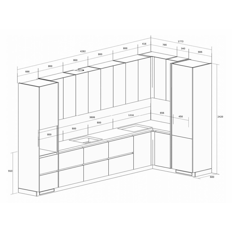 Kitchen 4 - Ash Walnut Contemporary Kitchen 4 - Ash Walnut Contemporary