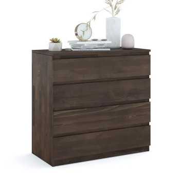 Catrine Eco bedroom bedside table - 45x90,2cm - Vege - Beech