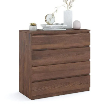 Catrine Eco Bedroom Bedside Table - 45x90.2cm - Walnut - Beech