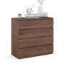 Catrine Eco Bedroom Bedside Table - 45x90.2cm - Walnut - Beech