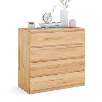 Catrine Eco bedroom bedside table - 45x90.2cm - Sonoma lacquered - Beech