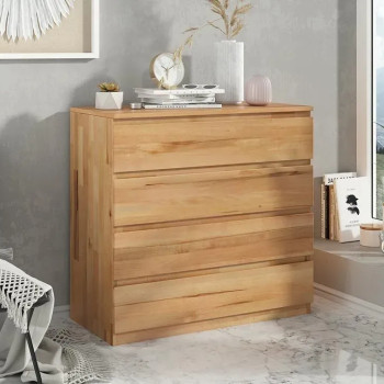 Catrine Eco Bedroom Bedside Table - 45x90.2cm - Sonoma - Beech