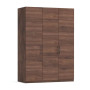 Catrine Eco 3-door wardrobe - 58.5x140x197cm - Walnut - Consolidated/Oxia