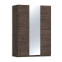 Catrine Eco 3-door wardrobe with mirror - 58.5x140x197cm - Vege - Integrated/Oxia