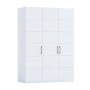 Catrine Eco 3-door wardrobe - 58.5x140x197cm - White lacquered - Integrated/Oxia