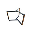 Table legs "W" metal black painted with fir decor