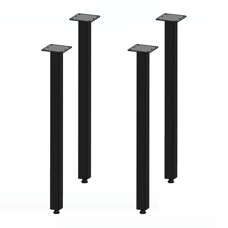 Table legs "I" metal black painted - 4pcs set