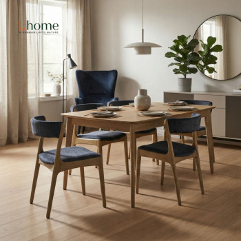 Σετ τραπέζι Mary (natural) + 6 καρέκλες DANISH natural (Grey) Σετ τραπέζι Mary (natural) + 6 καρέκλες DANISH natural (Grey)