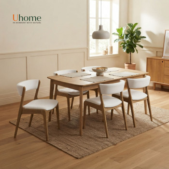 Σετ τραπέζι Mary (natural) + 6 καρέκλες DANISH natural (Fontana 6200) Σετ τραπέζι Mary (natural) + 6 καρέκλες DANISH natural (Fontana 6200)