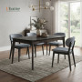 Mary Table + 4 ΑRNO smoked Chairs | Table & Chairs Set - UHome