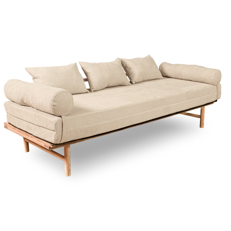 Sofa-bed Le MAR without cover, cream